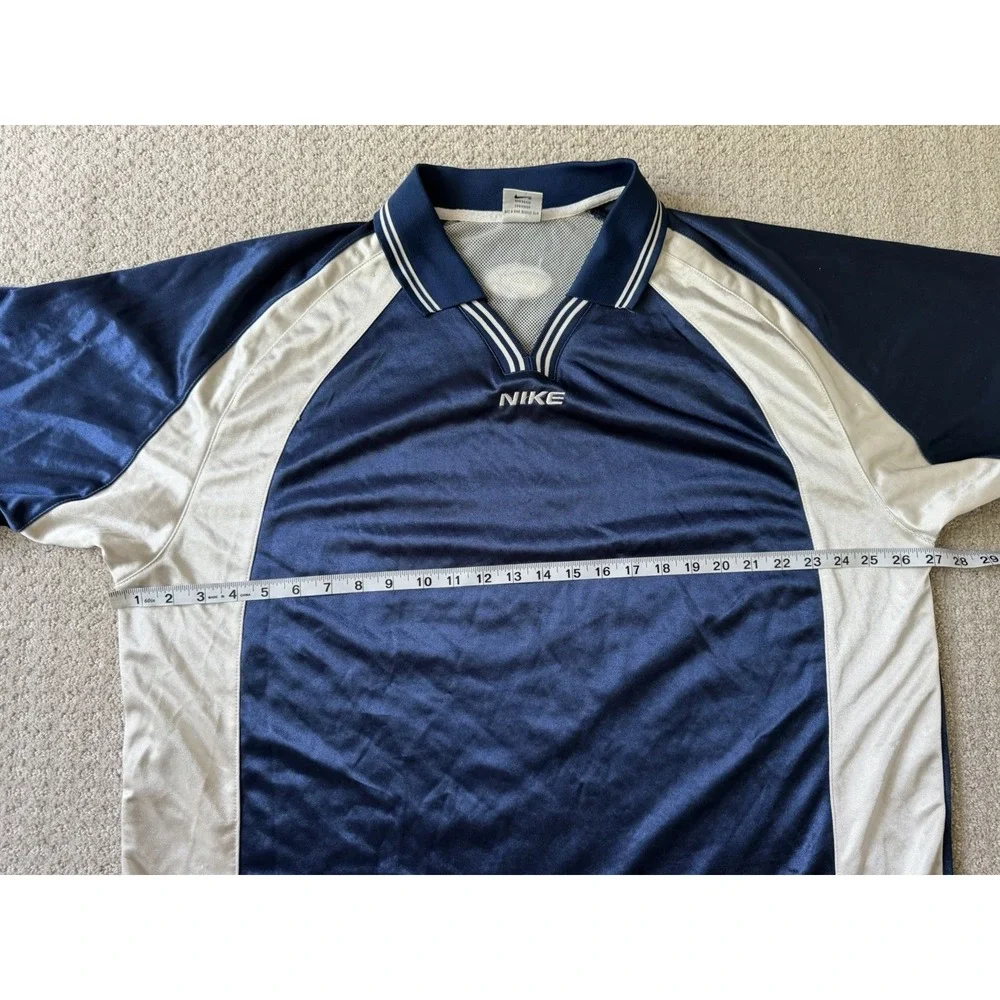Vintage 90s Nike Basketball Collared Polo Warmup Pullover Shirt Size XL